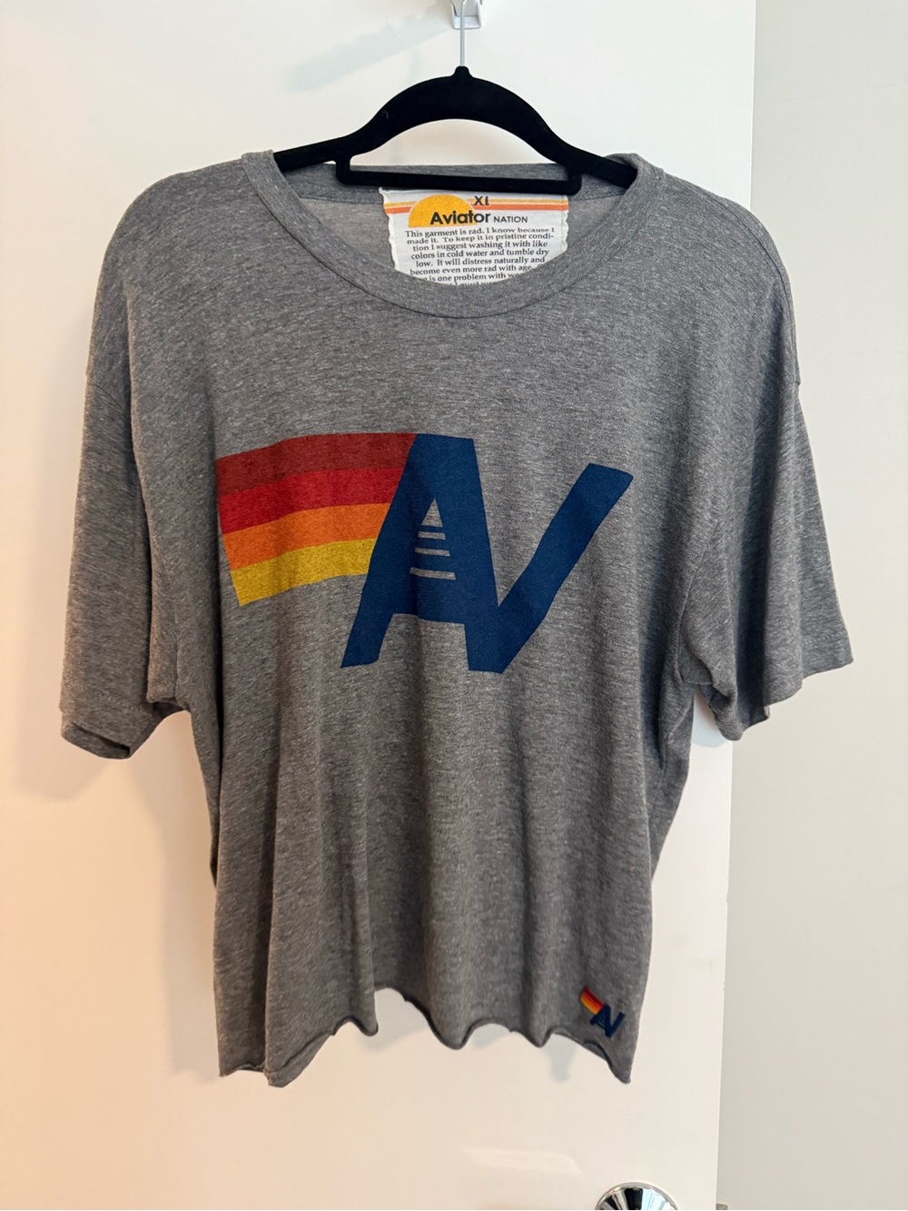 Aviator Nation Gray Crop Tee